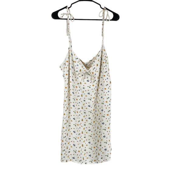 Reformation NWT Chandler Floral Minidress In Winnie Size XL Tie Shoulder Straps - Picture 2 of 9